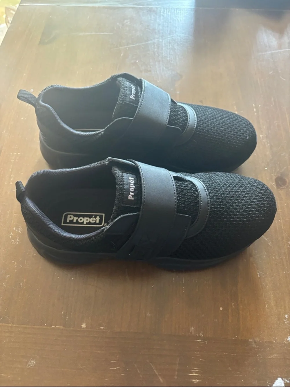 Propet Black Mesh Slip-On Athletic Sneakers